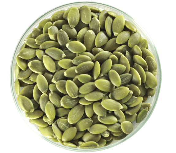 semente de abóbora em grãos